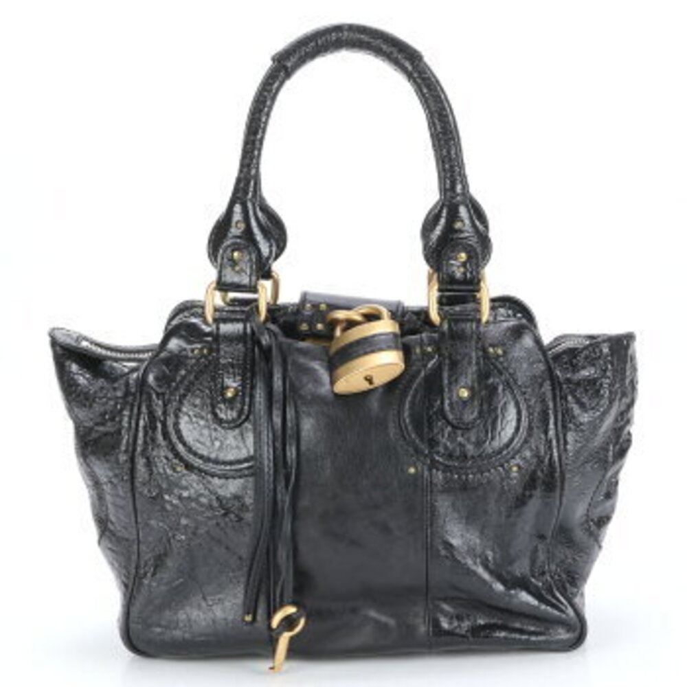 Chloe Paddington Leather Shoulder Bag Tote Black - Picture 1 of 11
